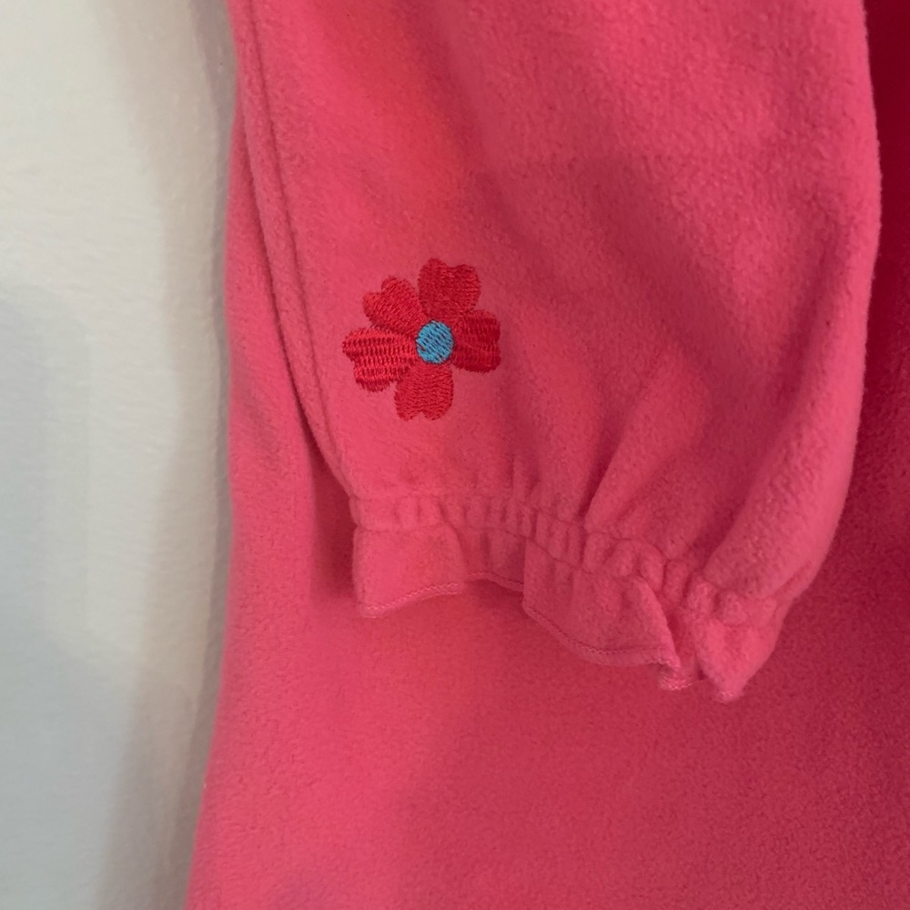 Dark pink , with embroidery flowers,